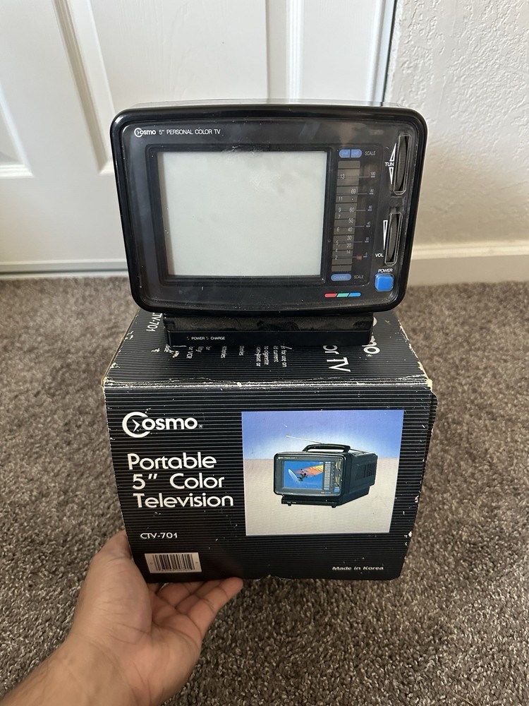 *VTG* Cosmo 5" Portable Colored Television WORKING