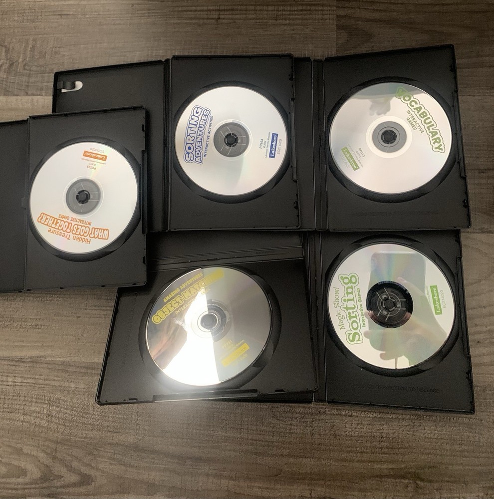 Lot of 5 Lakeshore Educational Interactive Learning Games PreK-K Math & Language