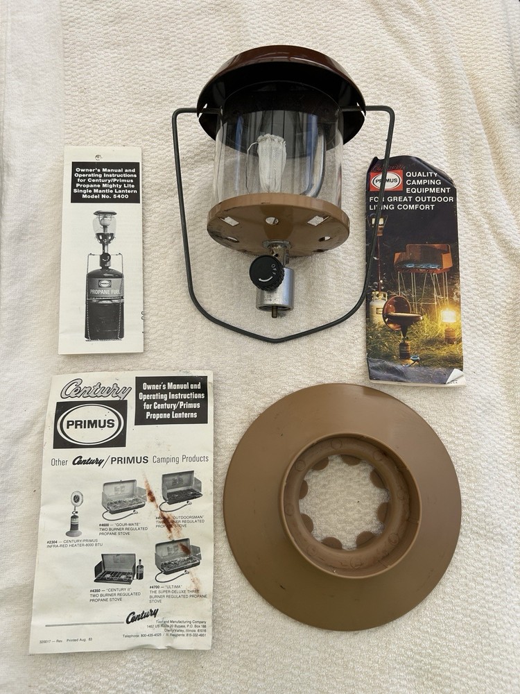 Century Primus Propane Lantern Model 5000-A Single Mantle Standard