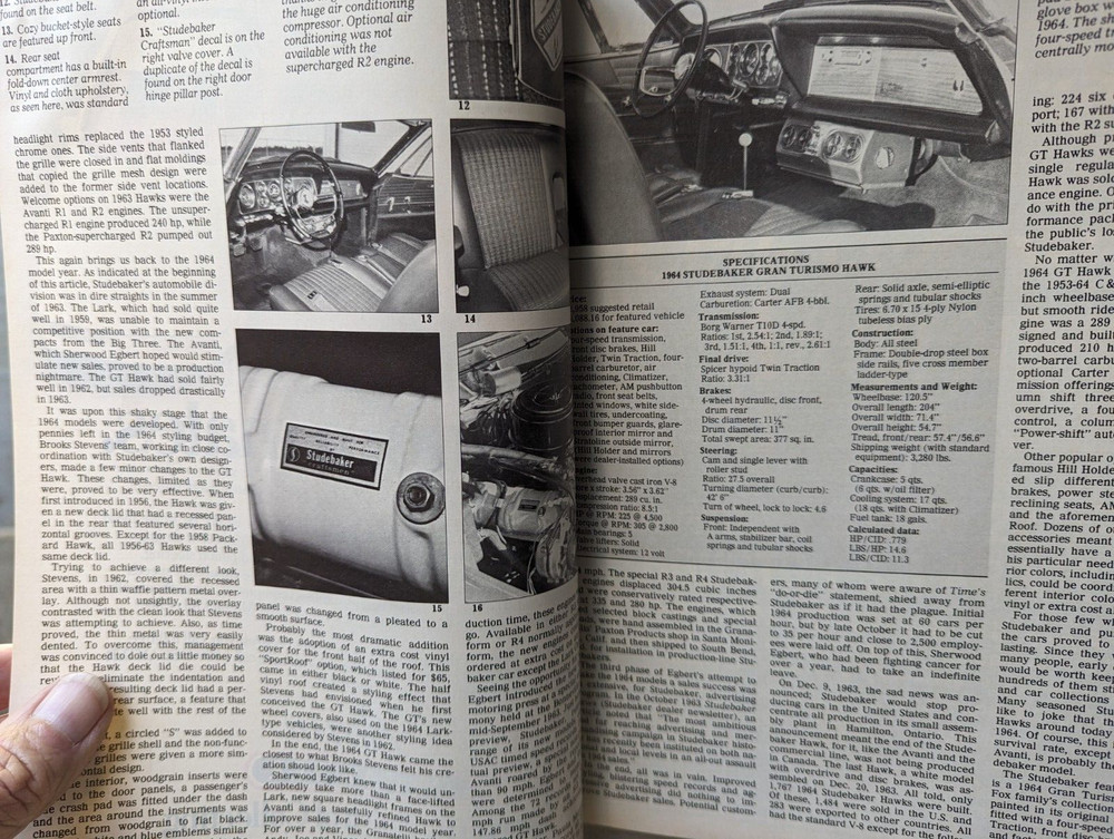 Studebaker GT Hawk Cars & Parts Article
