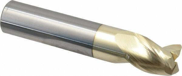 Accupro 3/4" Diam 3 Flute Single End Solid Carbide 0.06" Corner Radius End Mi...