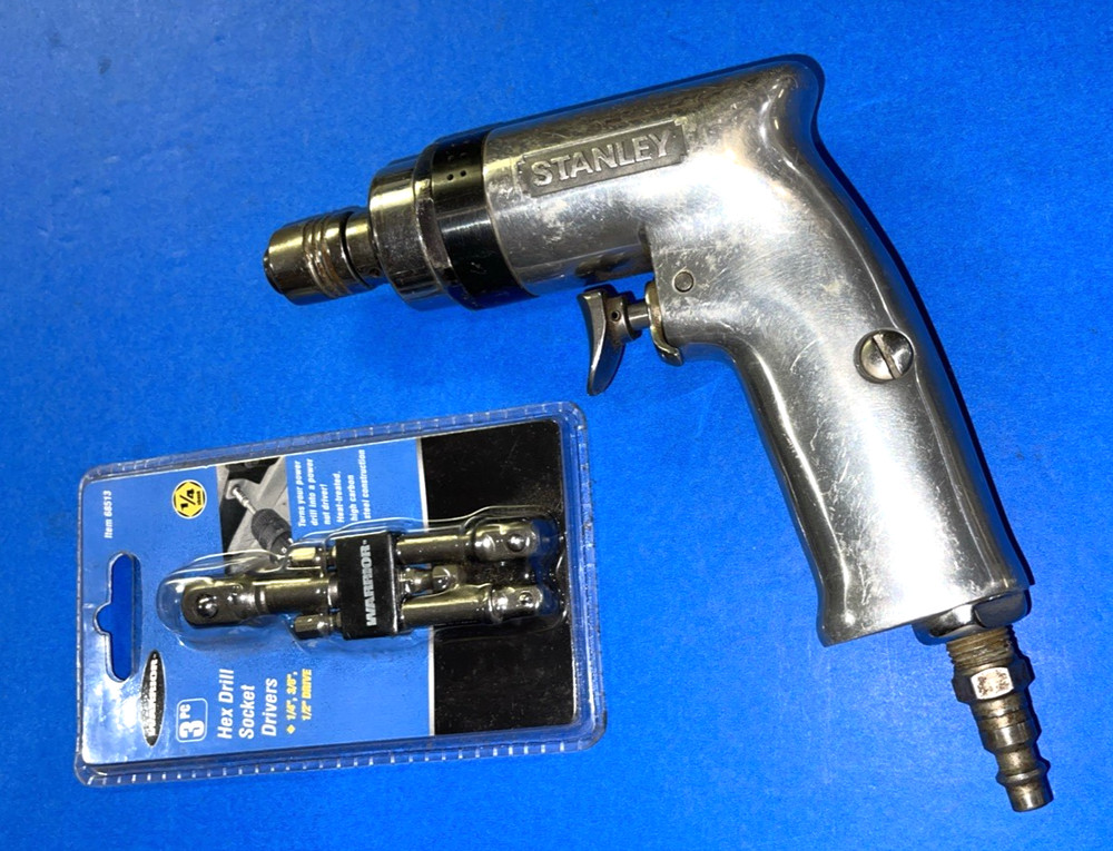 STANLEY TOOLS AIR TOOL 1/4 SHANK HEX BIT DRIVER AND MULTI DRIVE SOCKET BITS