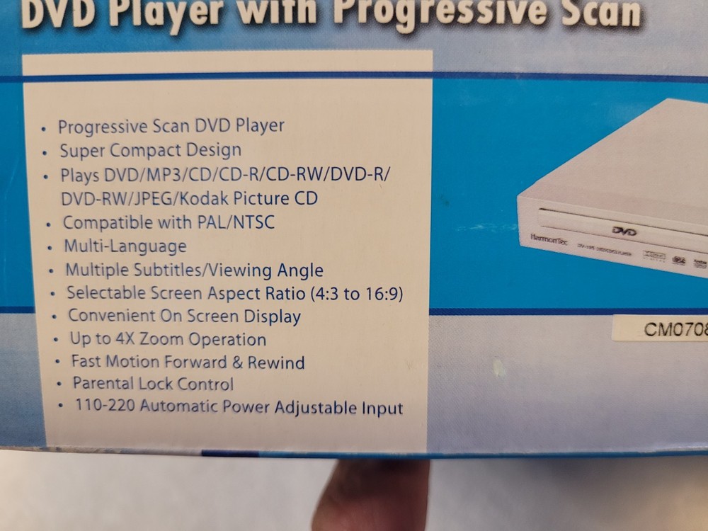 Harmon Tec DV-105 Progressive Scan DVD Player New
