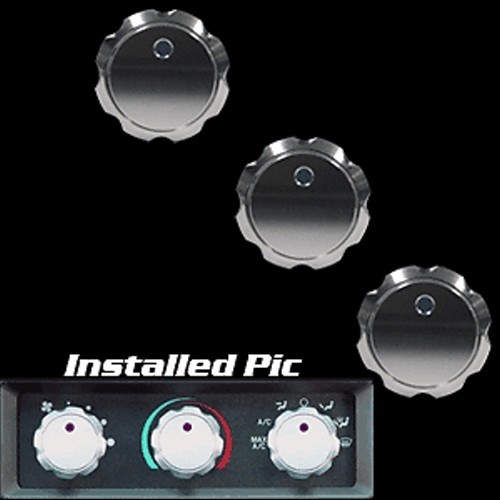 Fits 89-04 MUSTANG BILLET CLIMATE CONTROL A/C KNOBS POLISHED