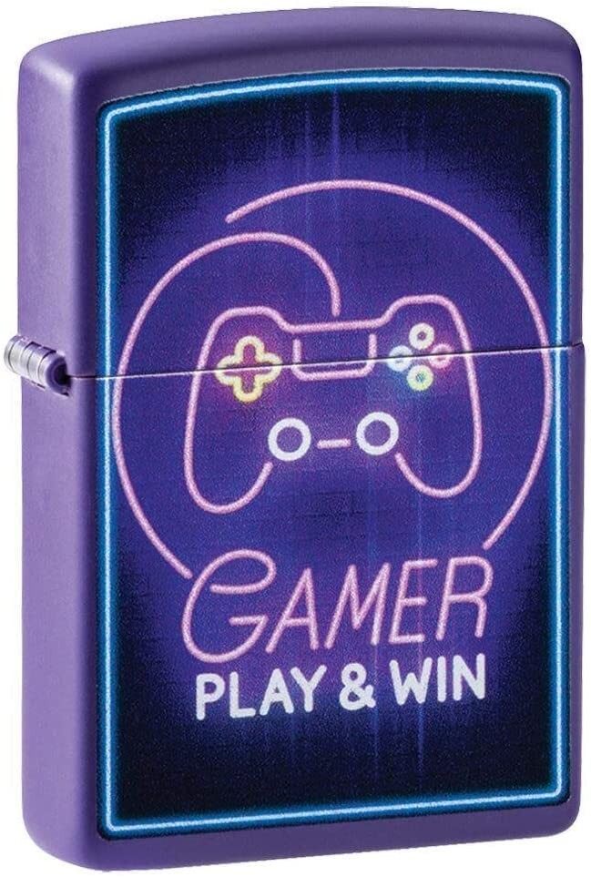 Zippo Gamer Controller Design Purple Matte 49157