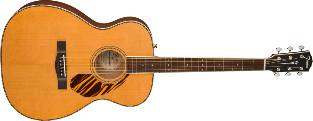 Fender Paramount PO-220E all solid Orchestra size guitar, Natural with case