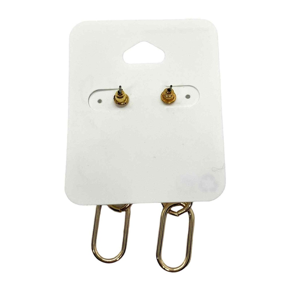 Icing Sensitive Solutions Gold Tone Chain Link Dangle Earrings E4ABI