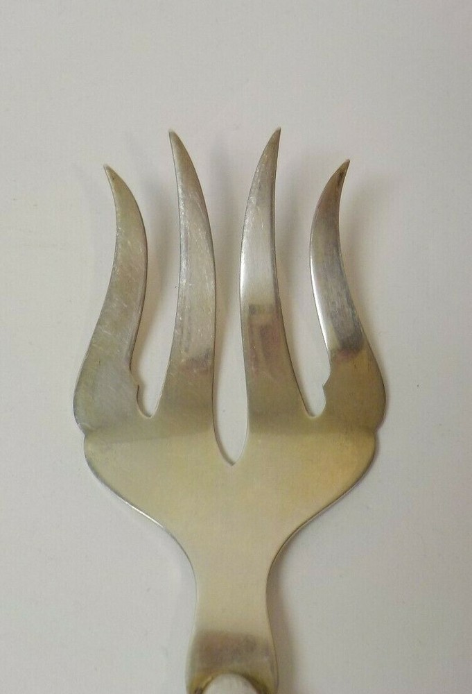 Finland 813 Silver 6.75" Serving Fork, 30 grams, Monogram "K S"