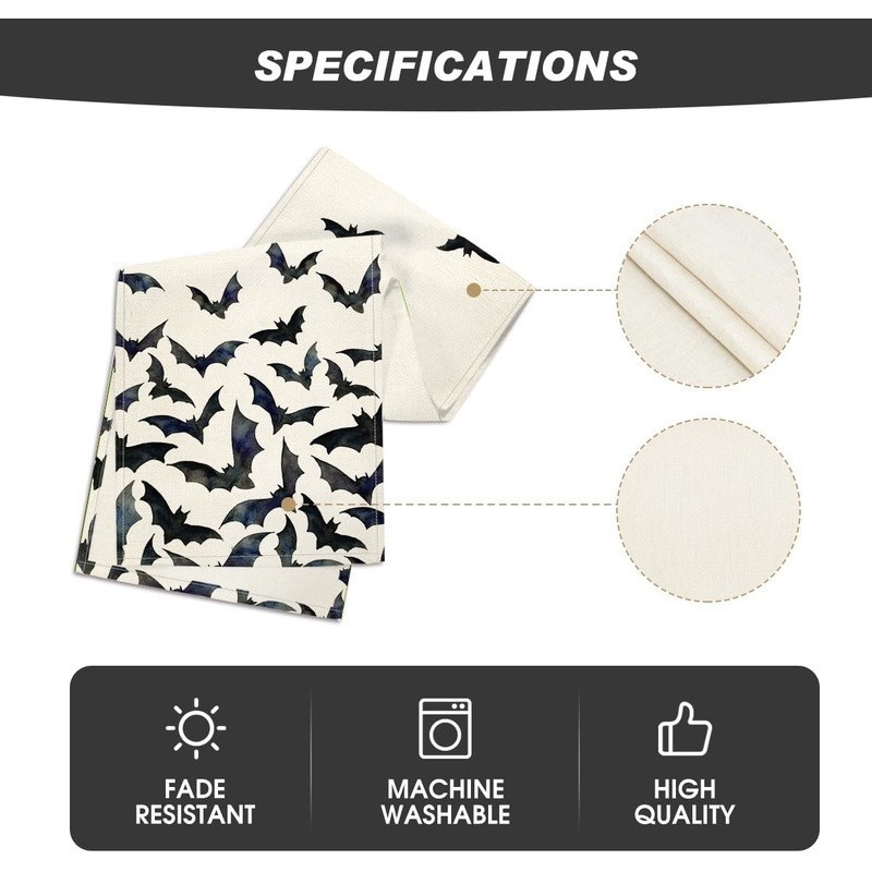 Durable Polyester Table Runner Soft Vibrant Cartoon Print Ideal Dining Events US