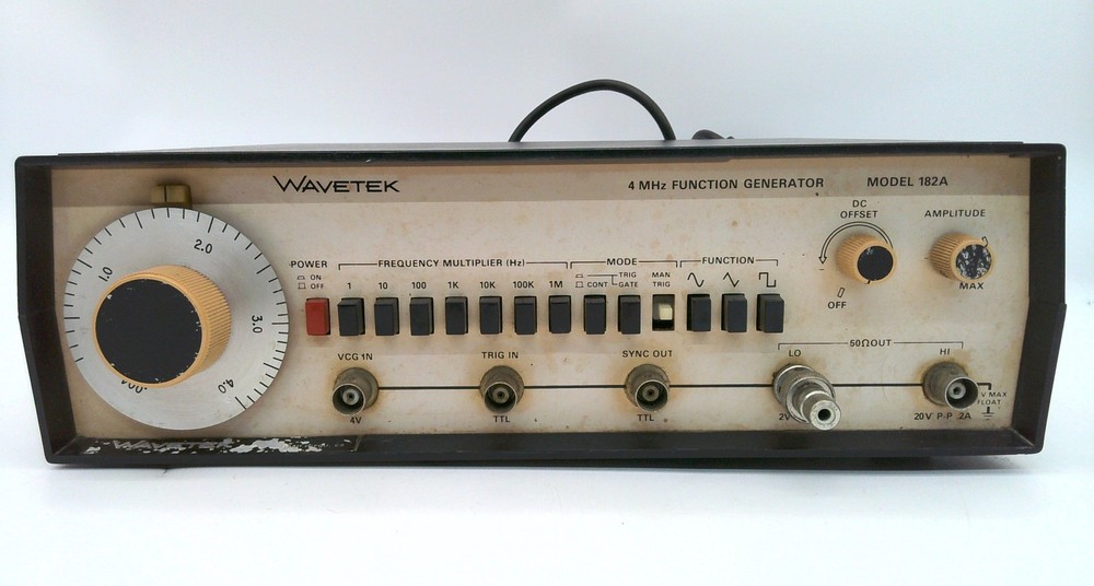 Wavetek Model 182A 4 MHz Function Generator Sine Square Triangle Wave USA MADE