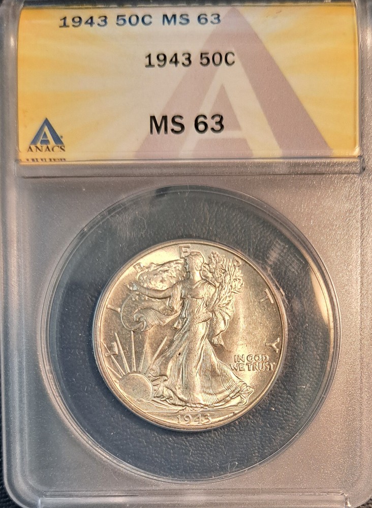 1943 MS-63 Walking Liberty Half Dollar
