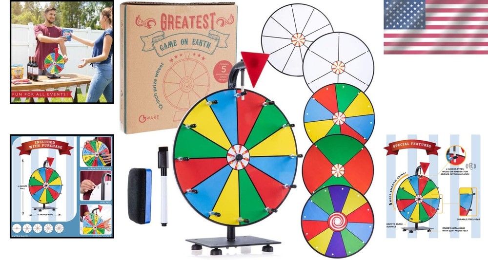Versatile 5 Face Spin Wheel for Prizes