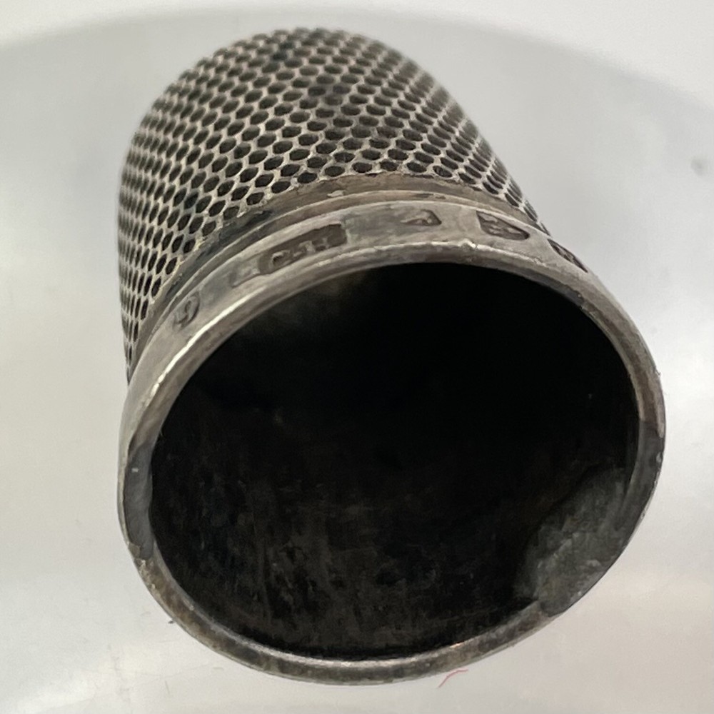 Antique Solid Silver Thimble Size 9 Charles Horner 1896 2cm 4g