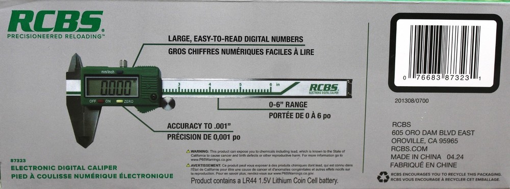 RCBS 87323- Electronic Digital Caliper