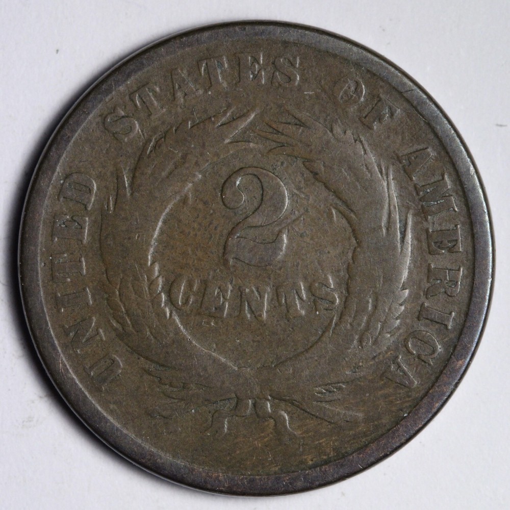 1864 Two Cent Piece AG E249 AT