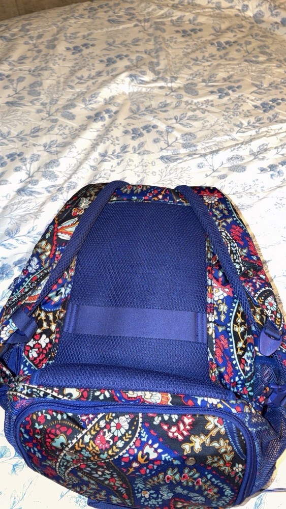Vera Bradley Backpack Blue Multicolor Canvas Adjustable Straps