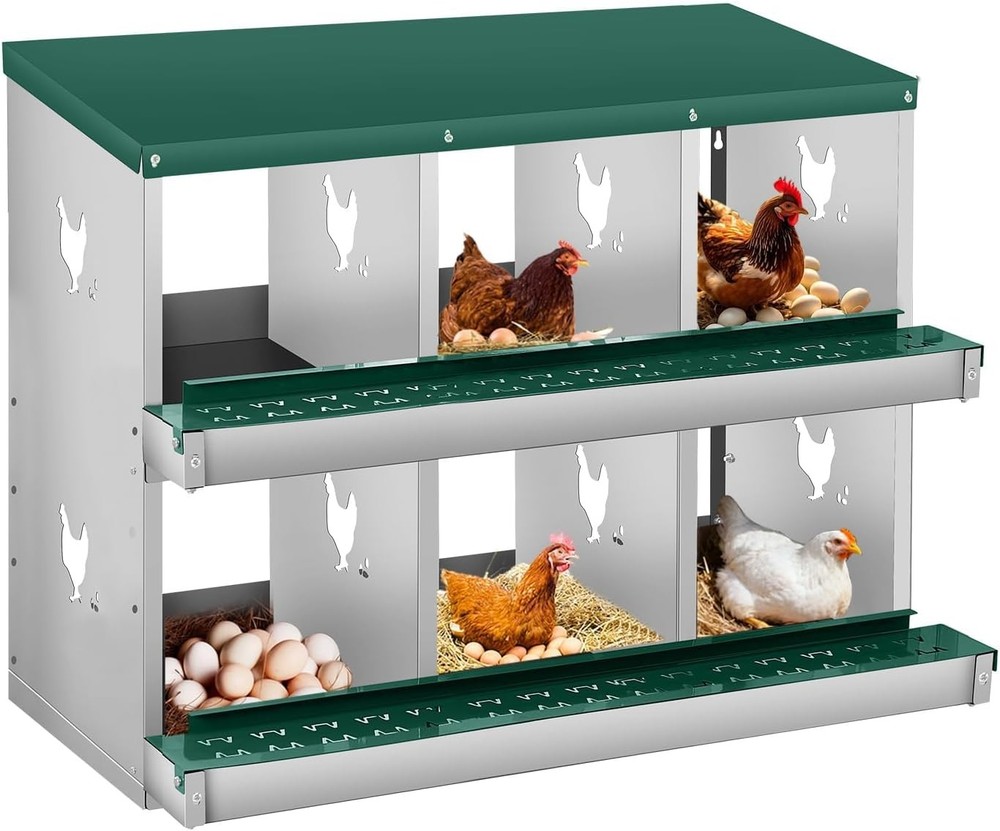 Chicken Nesting Box Laying Boxes, Metal Nesting Boxes  for Chicken Coop