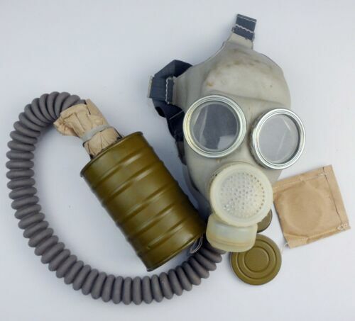 Surplus Chinese Type 64 gas mask & Canvas pack bag