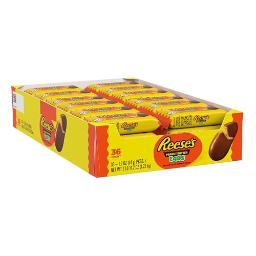 REESE'S Milk Chocolate Peanut Butter Eggs, Easter Basket 36 Count