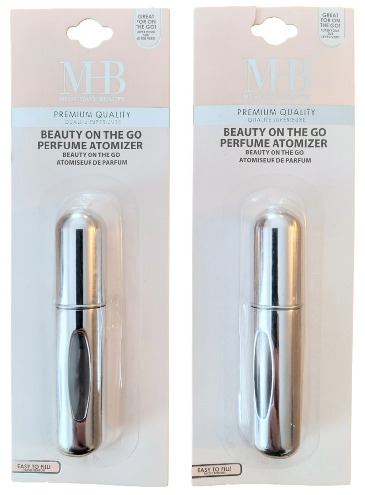 MHB Travel Portable Mini Refillable Perfume Atomizer Bottle Spray Pump 2 pack