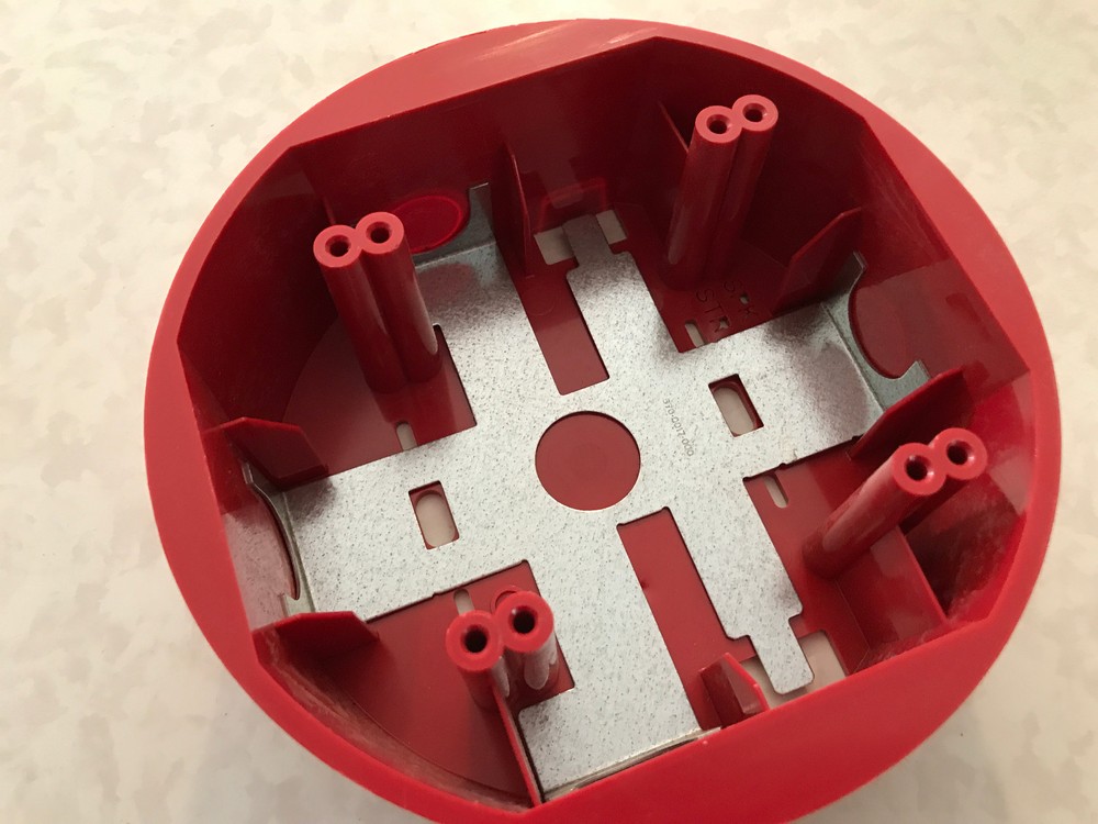 NEW System Sensor SpectrAlert Advance SBBCR Ceiling Mount Surface Back Box Red