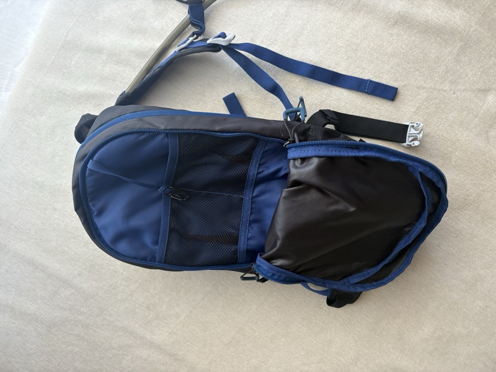 Embark Hydration Backpack Black Blue Reflective Accents Lightweight Hiking Pack