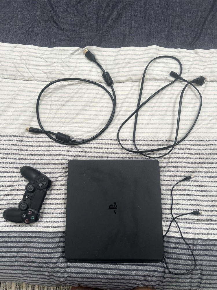 Sony PlayStation 4 Black Game Console With Controller, Power, HDMI, & USB Cord