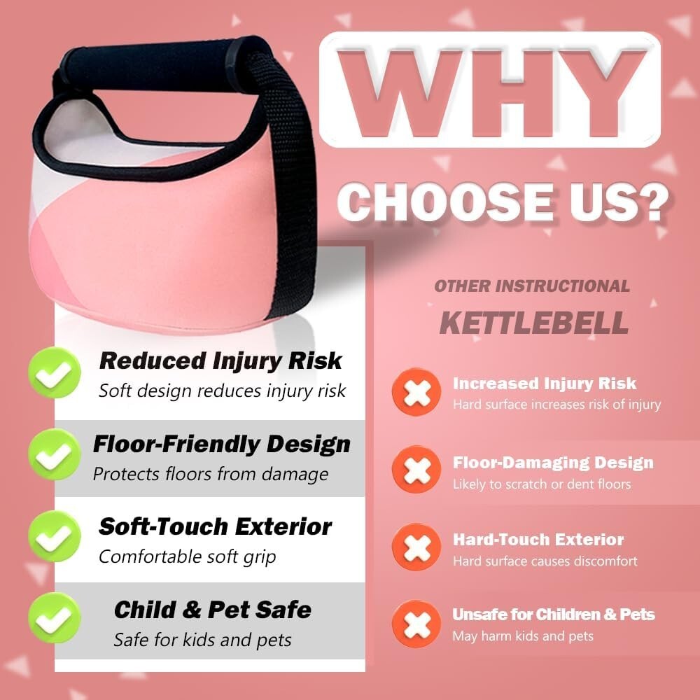 Soft Kettlebell Sand Filled Large Handle Portable Weights Strength Training