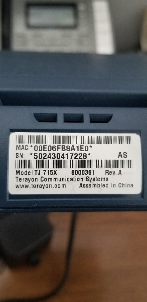 Terayon Router TJ715x