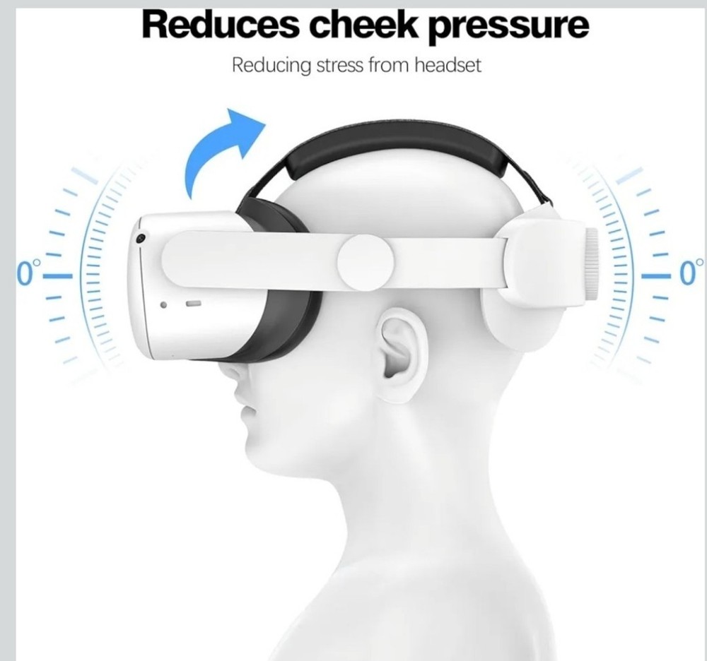 VZNEK Head Strap for Meta Quest 2 Accessories, Elite Strap Replacement, White