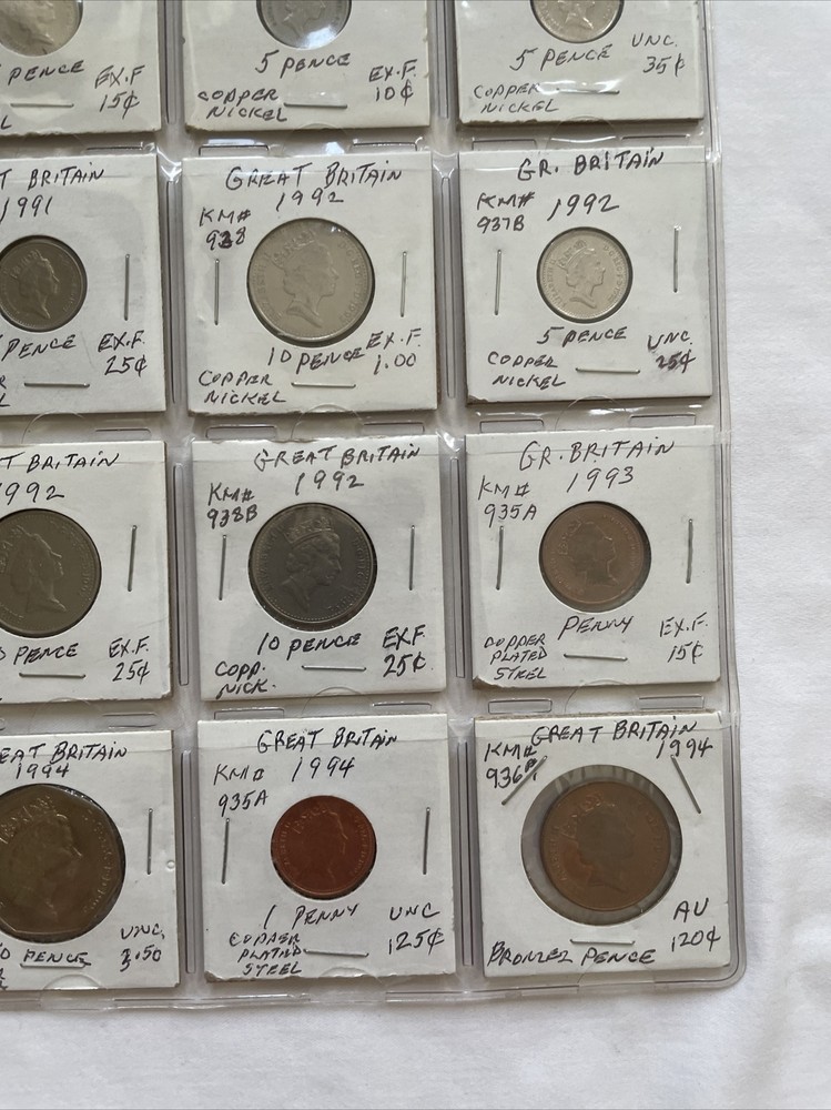 Great Britain 1988-1994 Assorted Coins