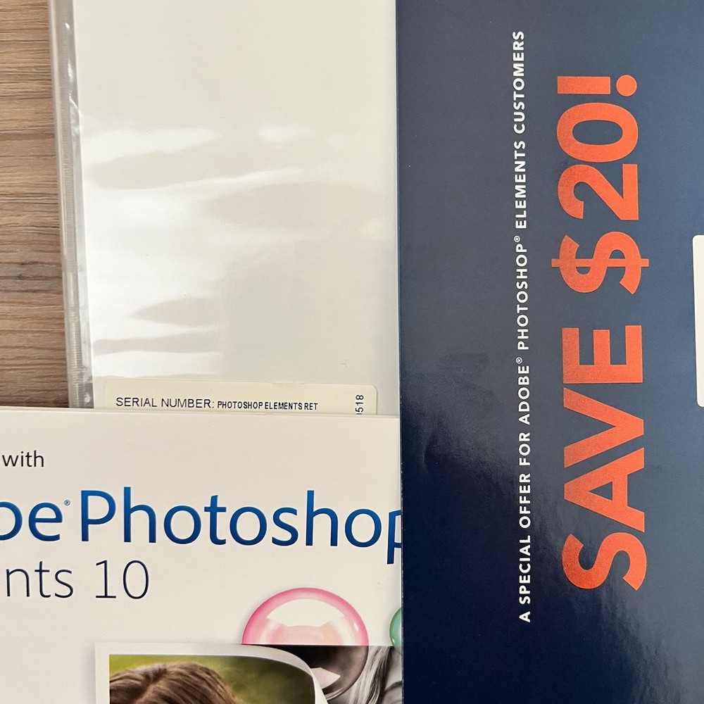 ✨Adobe Photoshop Elements 10 Software Discs for PC Mac w/ Serial Number✨
