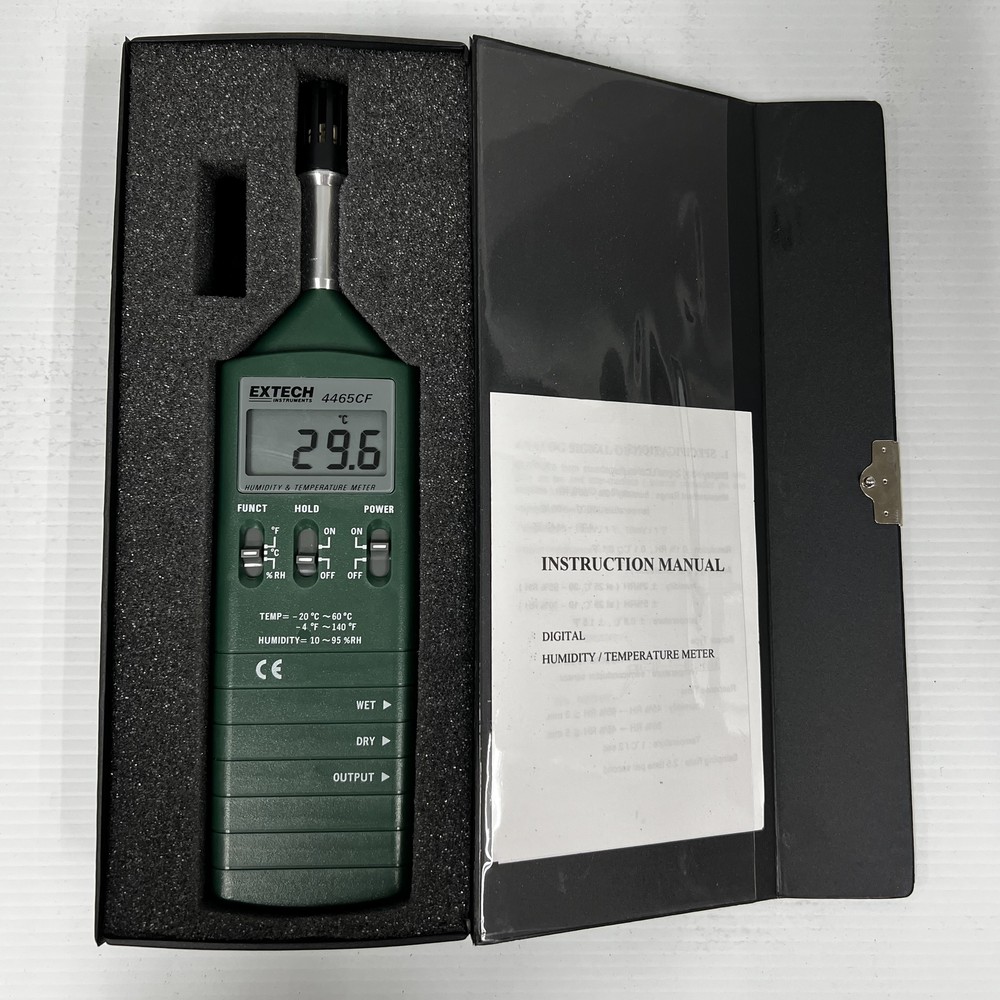Extech 4465CF Humidity & Temperature Meter - Green - New Open Box