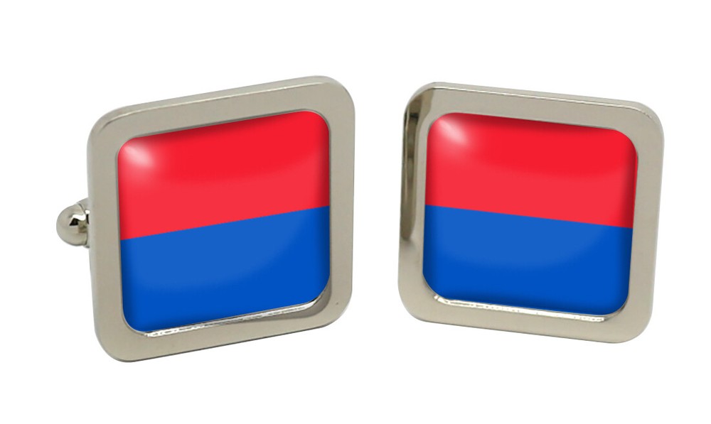 Ticino (Switzerland) Square Cufflink in Chrome Box