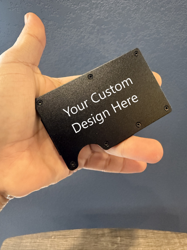 Your Custom Design Custom Engraved RFID EDC Slim Metal Aluminum Wallet