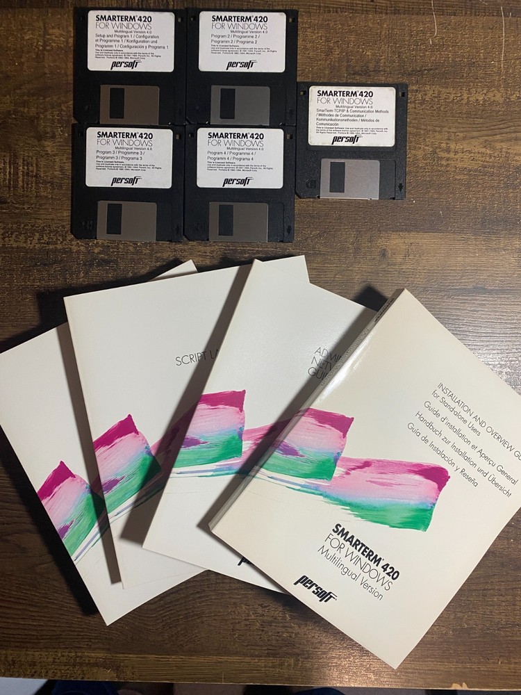 Persoft Smarterm 420 Software For Windows Multi Lingual Version - Used