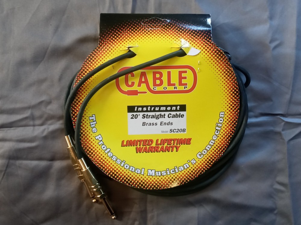 Cable Corp SC20B 20' 1/4" instrument cable