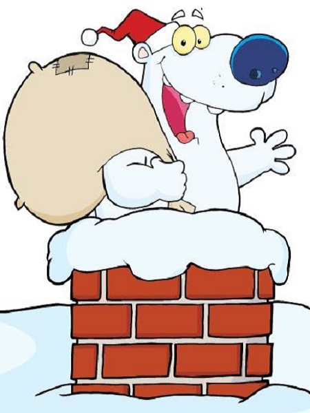30 Custom Christmas Polar Bear Personalized Address Labels