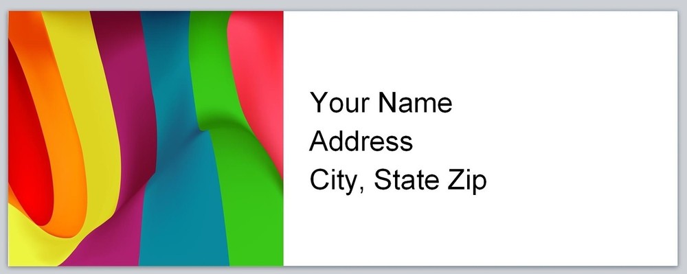 Personalized Address labels Abstract Rainbow design  (c 919)
