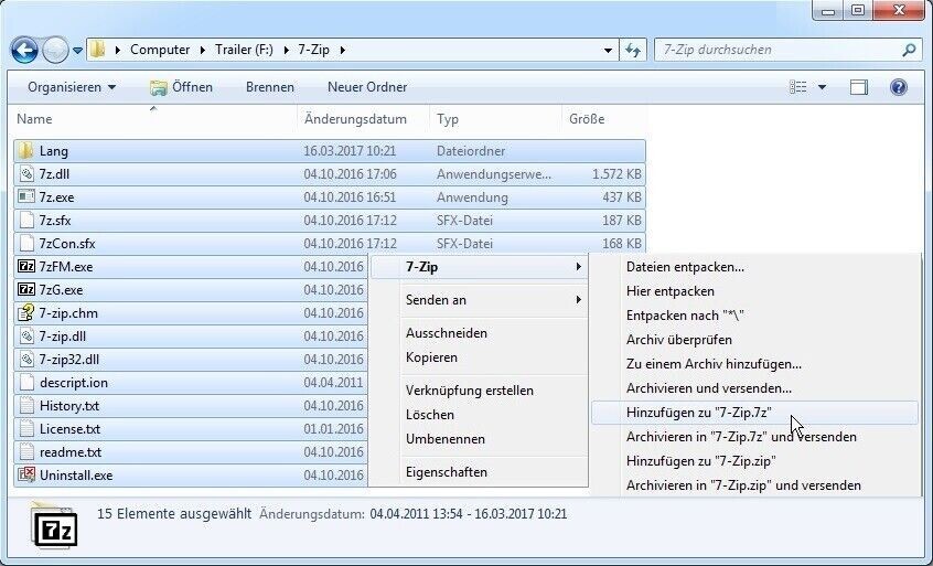 *** 7ZIP PACKPROGRAMM *** ENTPACKER 32bit+64-bit Windows, WZIP, RAR, TAR ***