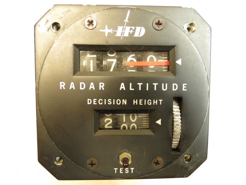 Ground Avoidance Radar Altitude Indicator Aircraft Instrument Beech V35