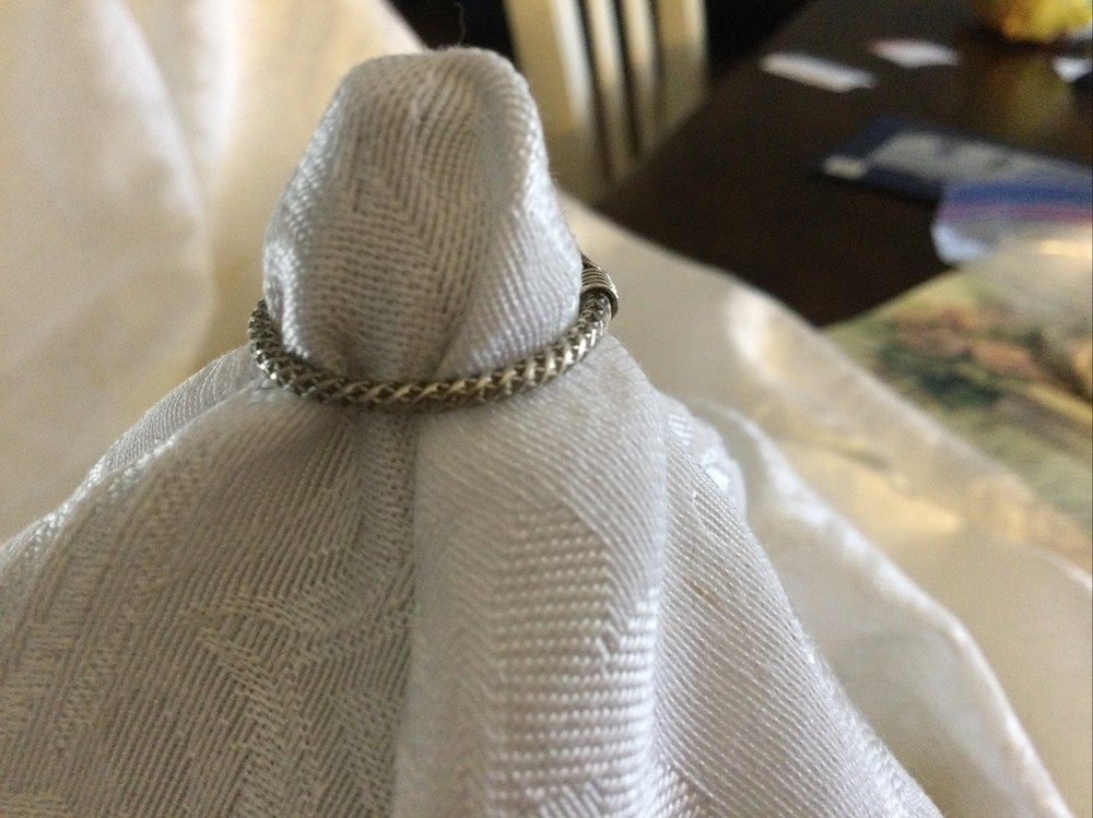 vintage Silver embossed ring
