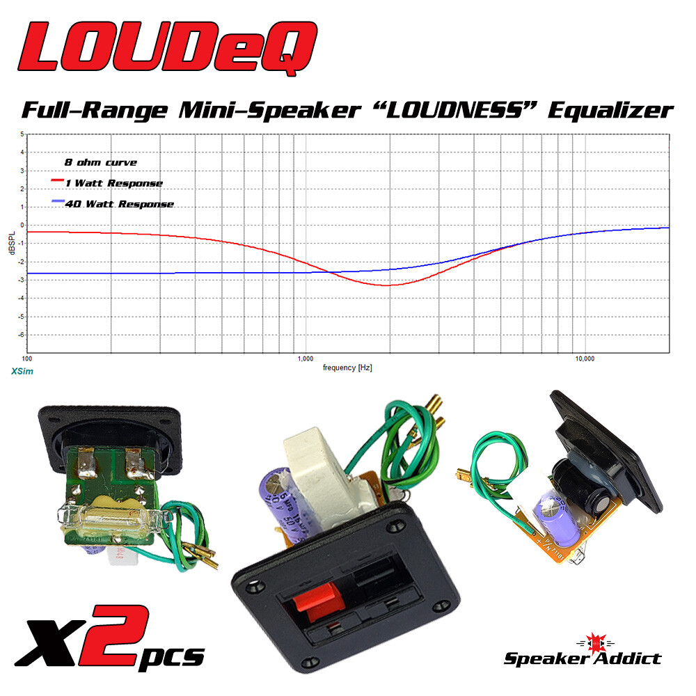 LOUDeQ Full Range Mini Speaker Equalizer Near Field Passive T-line Bluetooth DIY