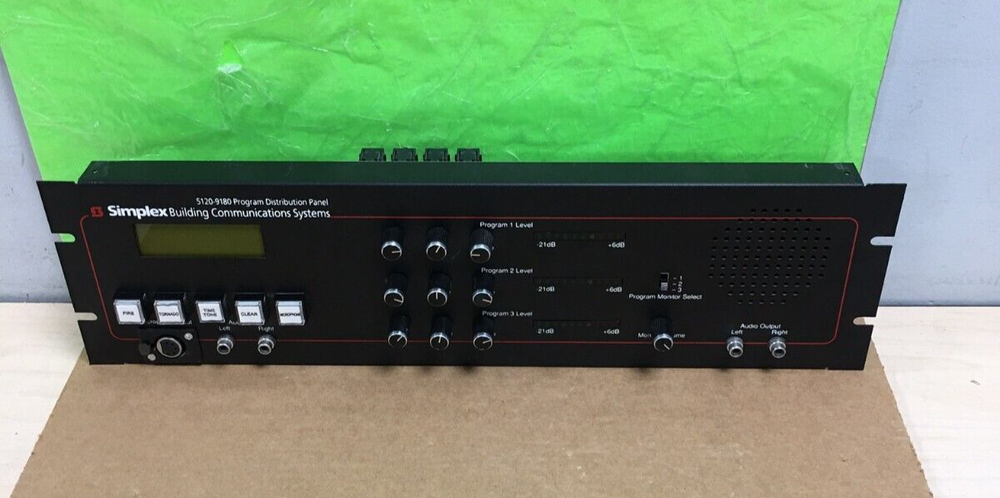 Simplex 5120-9180 Program Distribution Panel With Display