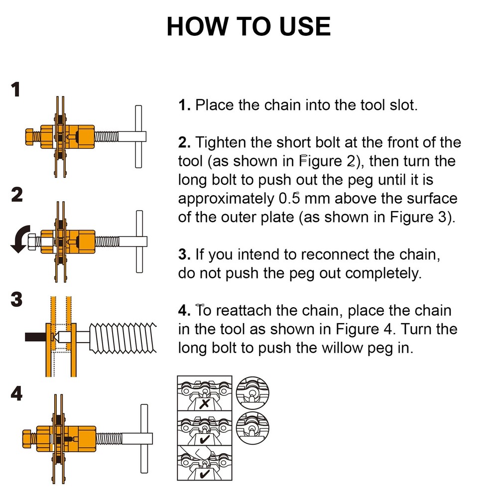 SONZUIA Universal Bike Chain Tool Kit with One Size,