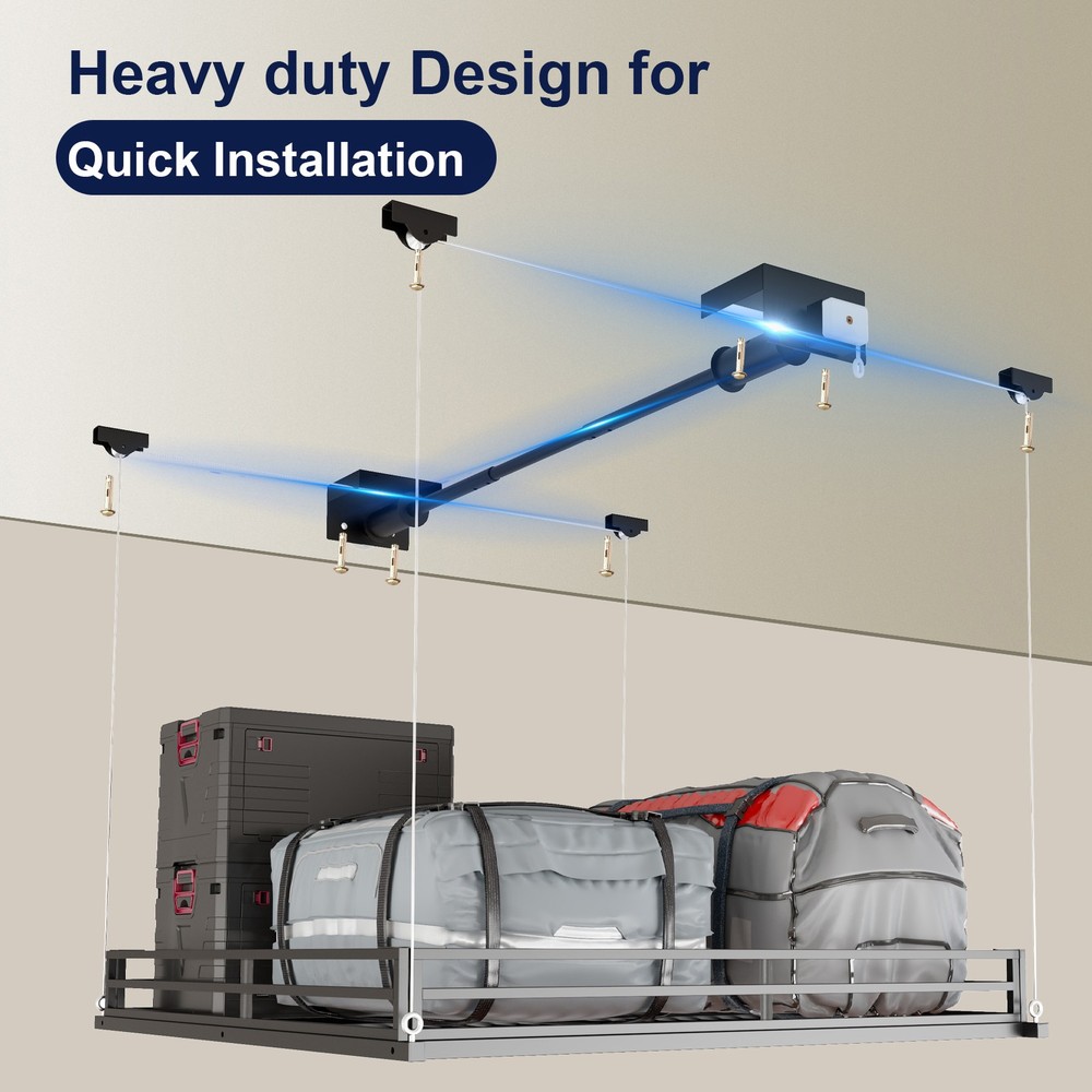 LoJok Heavy-Duty 4x4 FT Overhead Garage Ceiling Storage Rack (Basic Style)