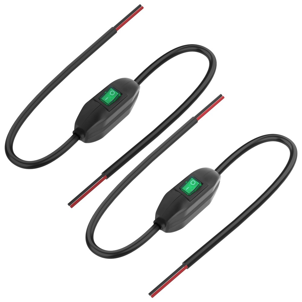 XMSJSIY Inline Cord Switch 12V 24V/3A Toggle ON/Off Rocker Button Switch...