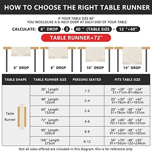 Fall Table Runner, Fall Decorations for Home Pumpkin Fall Runner 13'' x 72''