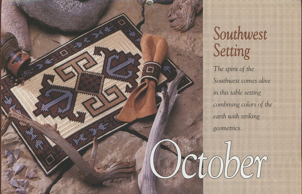 Needlecraft 1992 Calendar 12 Patterns Plastic Canvas Booklet