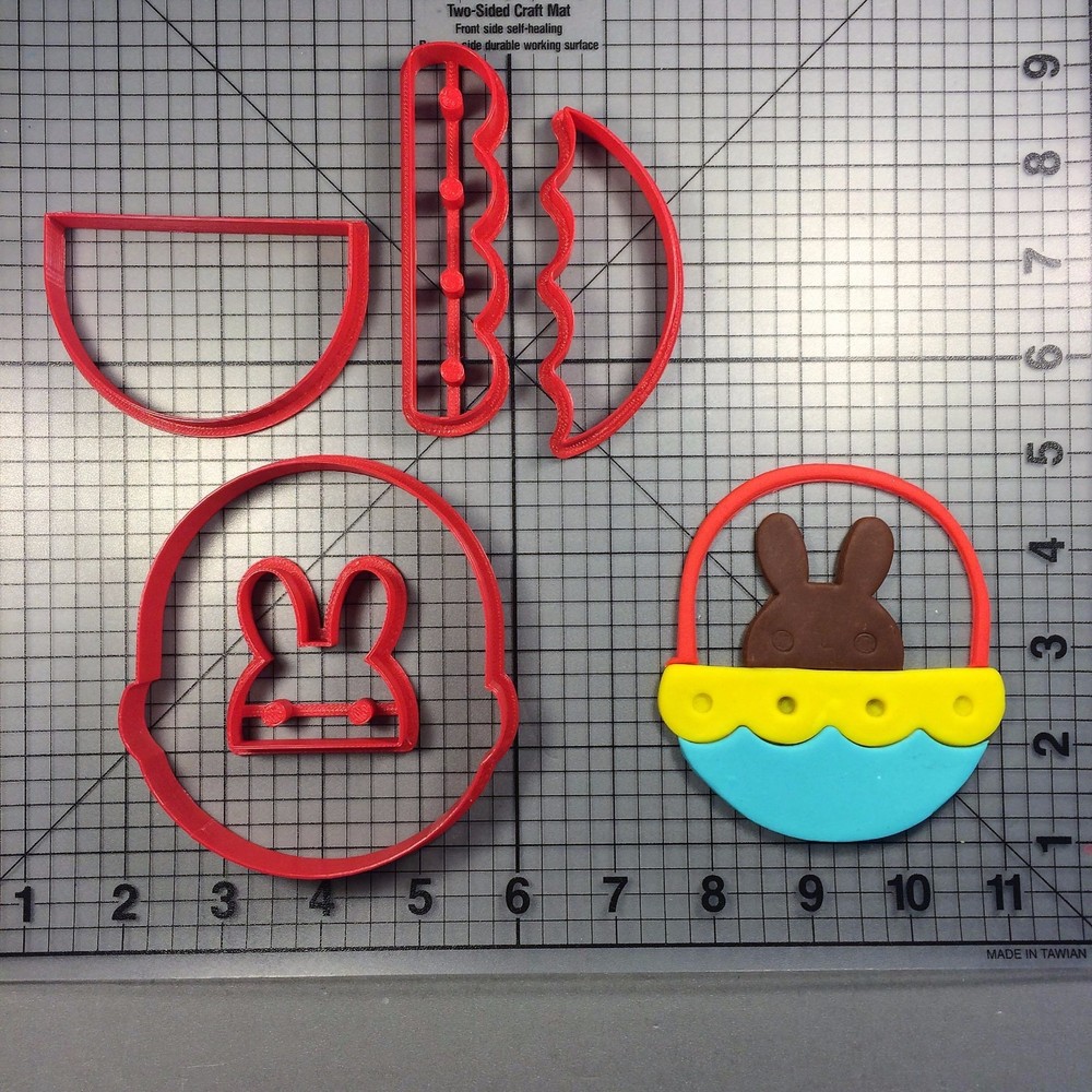 Easter Bunny Basket 100 Cookie Cutter Set